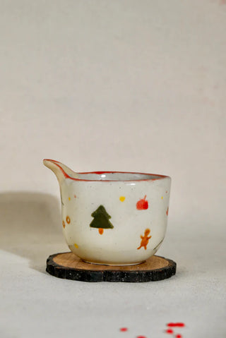 Christmas Hand Painted Milk / Syrup Pitcher , Creamer - TOH