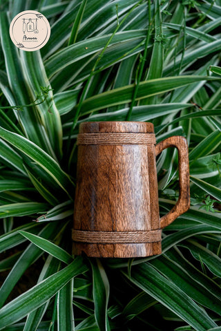 Bulbul- Mango Wood Beer Mug | Brown