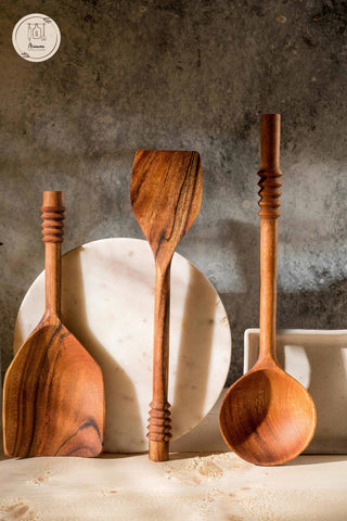 Garoh- Acacia Wood Cutlery Set | 5 Pieces