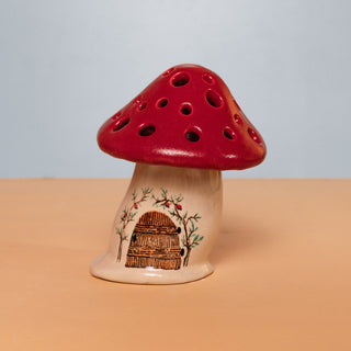 Jazzy Mushroom Lamp (Red)