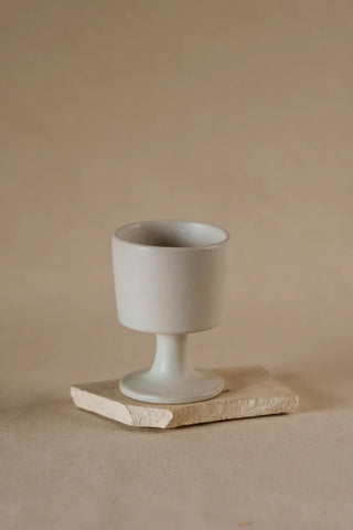 Goblet Ceramic Wine Glass / Matte White Wine mug - TOH