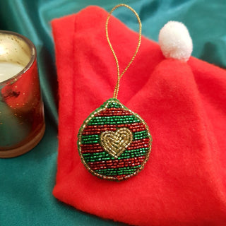 GREEN HEART BAUBLE