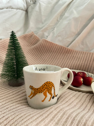 Cheetah Mugs Ornament - Set of 2