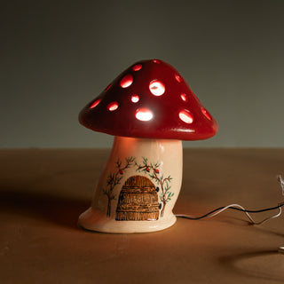 Jazzy Mushroom Lamp (Red)