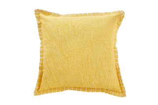 Stone Washed Throw Pillow-Yellow