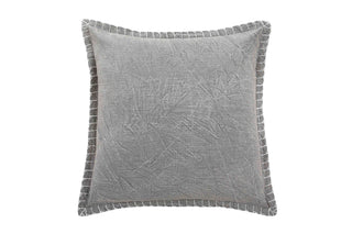 Stone Washed Throw Pillow-Grey