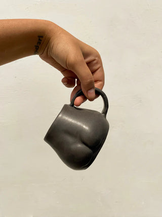 Matte Black Ceramic Butt Sculpture Mug -TOH