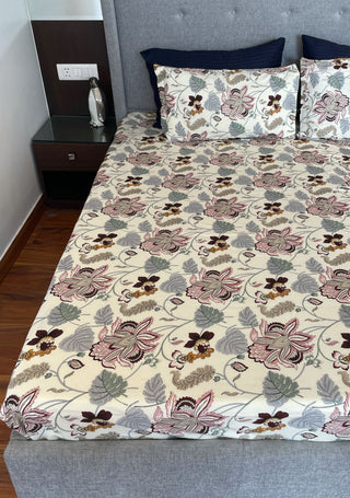 Naaz Fine Cotton Block Print King Size Bedsheet