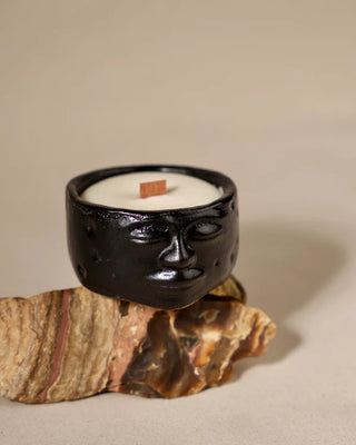 Oberon Moon Jar Candle - Black