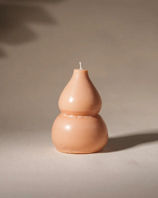 Orange Clay Pot Shape Pillar Candle