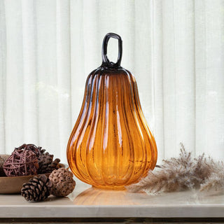 Gourd Shaped Decorative Glass Fall Pumpkin
