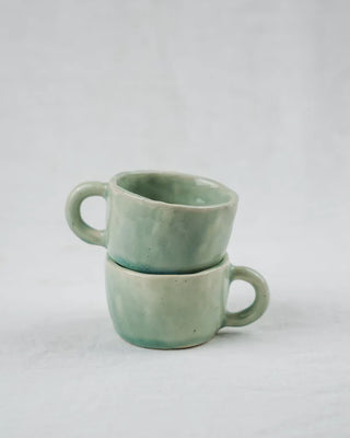 Pastel Blue Hand Pinched Ceramic Coffee / Tea Mug - TOH