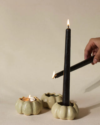 Sage Pumpkin Tea light, Candle Holder - TOH