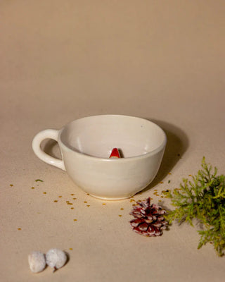 Santa Clause Ceramic Cappuccino Mug - TOH (Set Of 2)