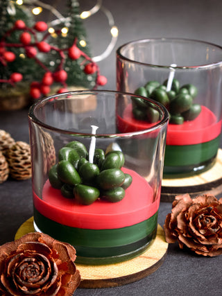 "Christmas succulent candle"