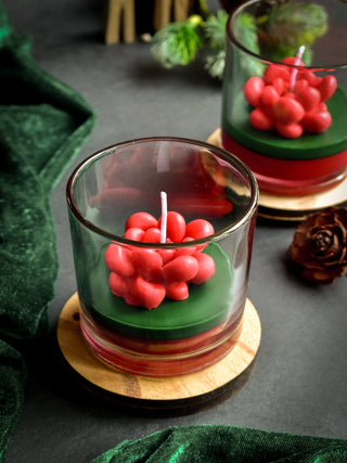 "Christmas succulent candle 2"