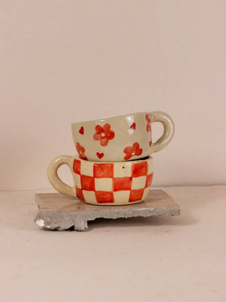 Valentine Hand-painted Ceramic Coffee / Tea Cup (Set of 2)- TOH
