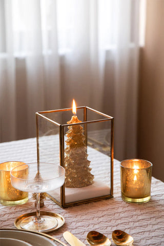WAX CHRISTMAS TREE CANDLE | GOLD | WINTER PINE