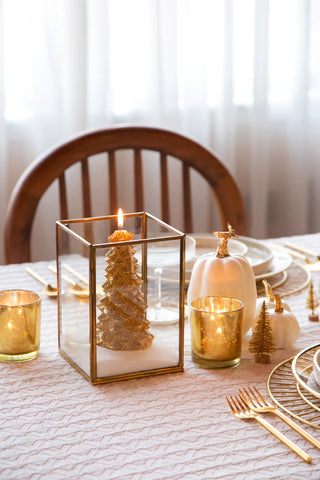 WAX CHRISTMAS TREE CANDLE | GOLD | WINTER PINE