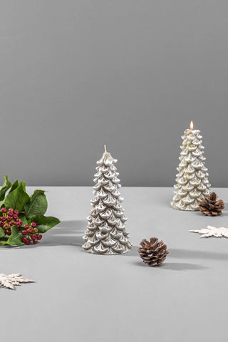 WAX CHRISTMAS TREE CANDLE | SILVER | WINTER PINE