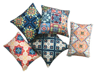 Erich Tile Moroccan Chic Designer Velvet Cushion Cover