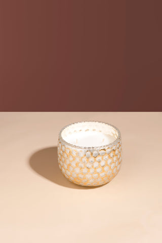 Honeycomb Small Cylinder | White Gold | Scented Candle