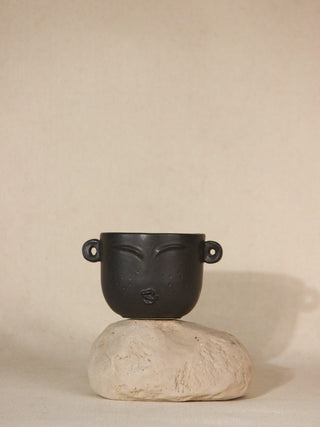 The Sage Face Ceramic Coffee Mug in Black color - THE ORBY HOUSE