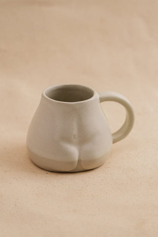 White Ceramic Butt Sculpture Mug - TOH