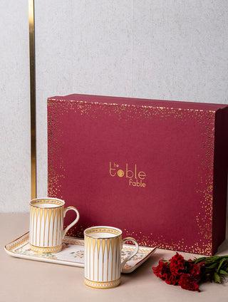 Phul Bari Gift Set - Platter & 2 Mugs