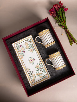 Phul Bari Gift Set - Platter & 2 Mugs